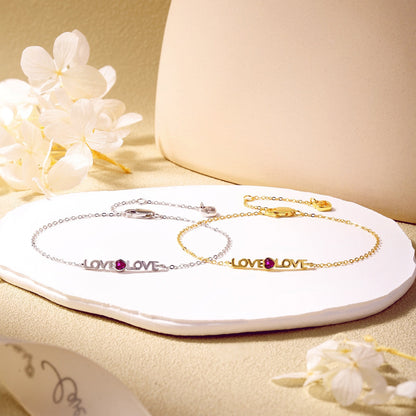[Revel Jewelry]ロマンチックなハート型カップルブレスレット