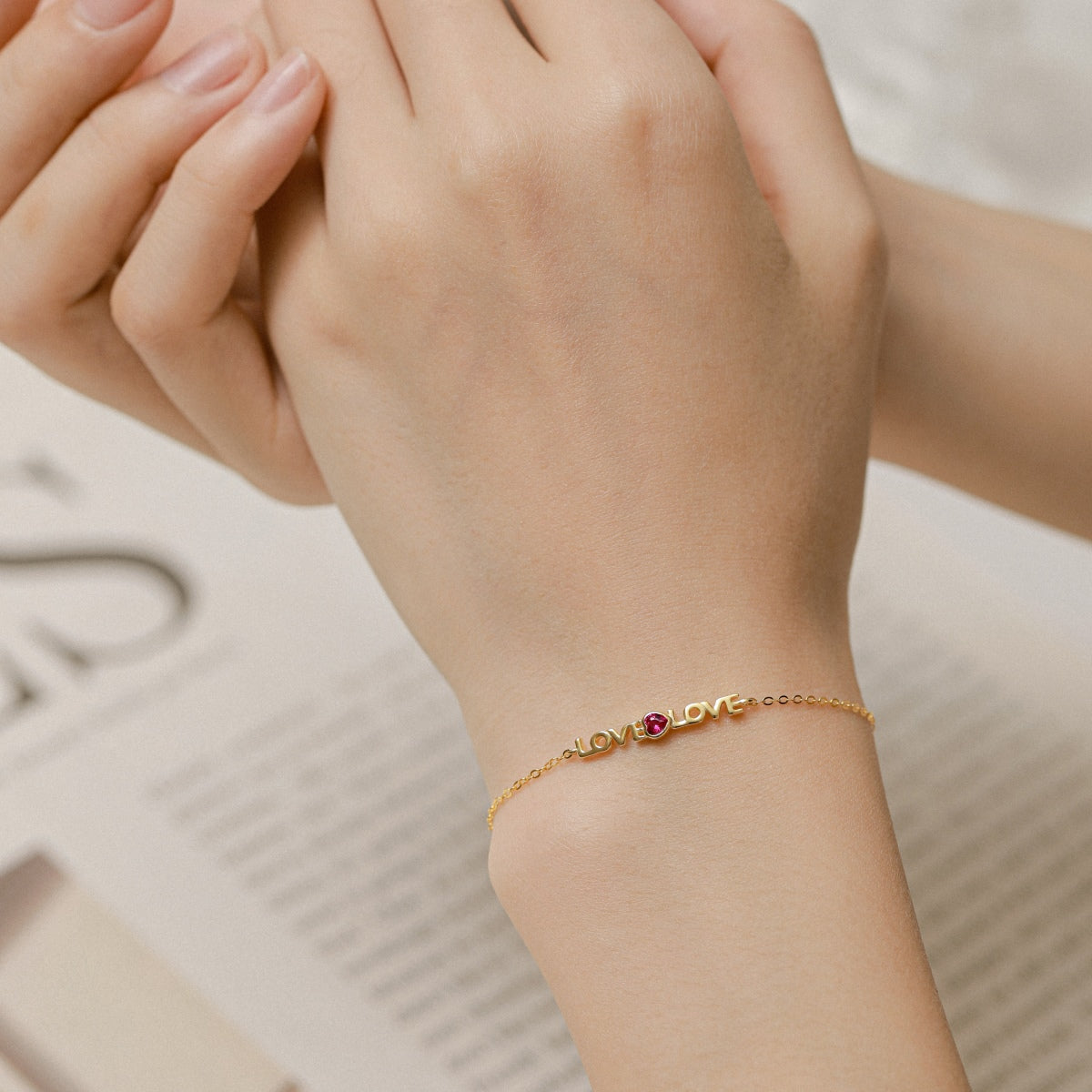 [Revel Jewelry]ロマンチックなハート型カップルブレスレット