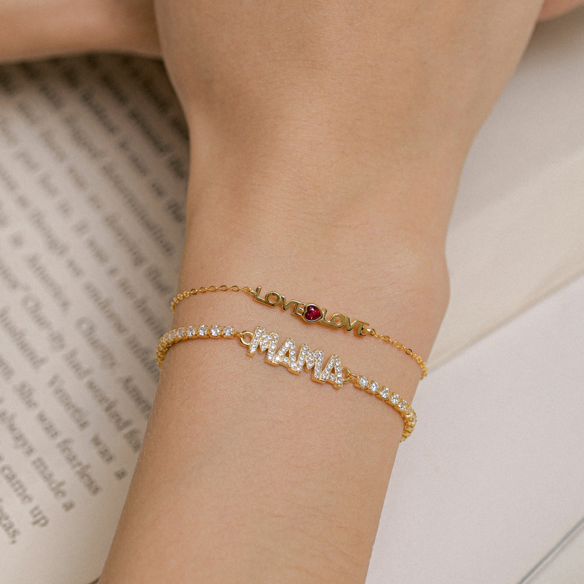 [Revel Jewelry]ロマンチックなハート型カップルブレスレット