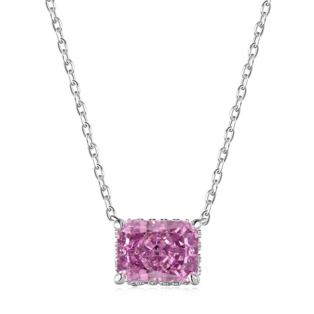 [Revel Jewelry]Luxurious Square Shape Colorful Necalack