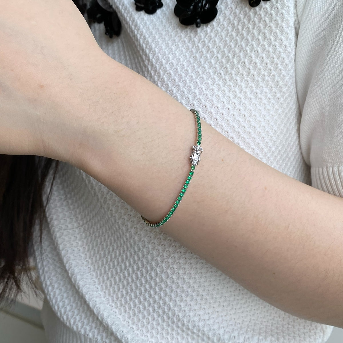 [Revel Jewelry] デイリー向けラウンドカットカラフルブレスレット
