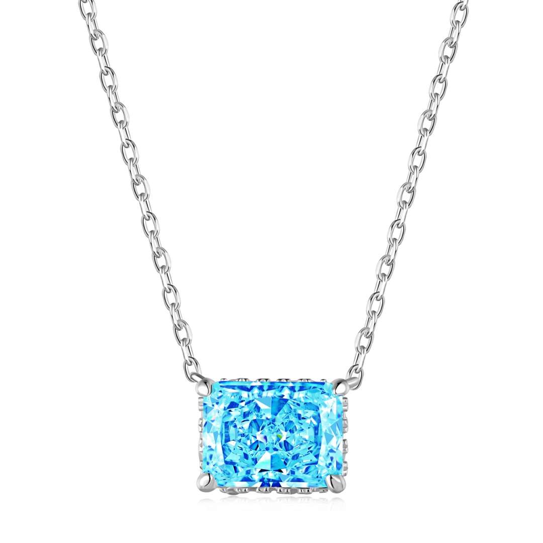 [Revel Jewelry]Luxurious Square Shape Colorful Necalack