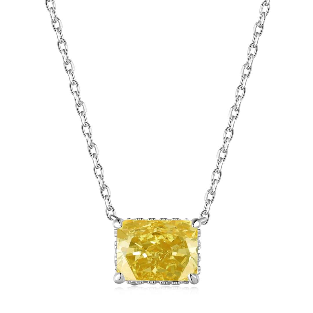 [Revel Jewelry]Luxurious Square Shape Colorful Necalack