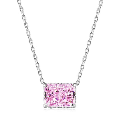 [Revel Jewelry]Luxurious Square Shape Colorful Necalack
