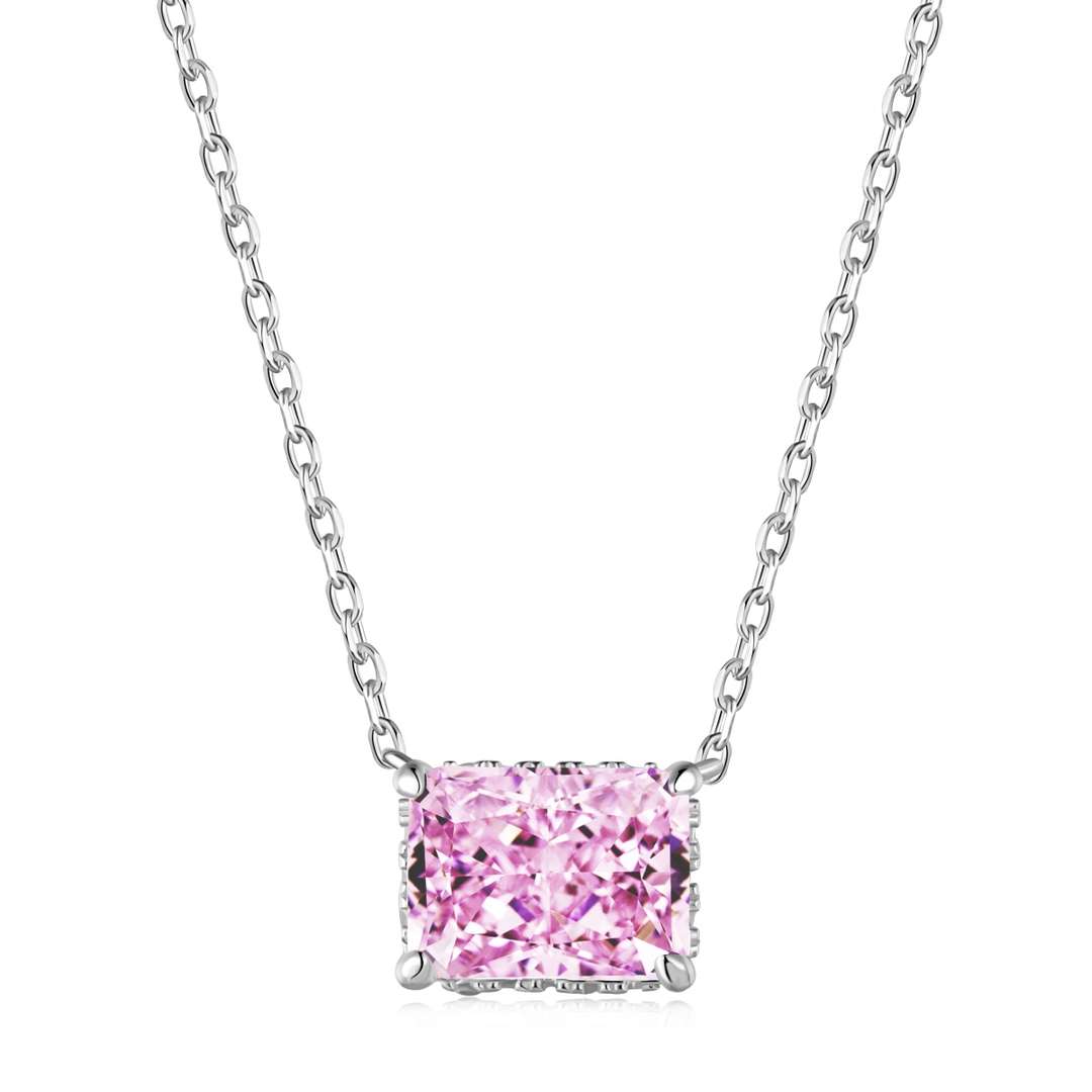 [Revel Jewelry]Luxurious Square Shape Colorful Necalack