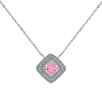 [Revel Jewelry]Funkelnde Asscher-Schliff-Halskette