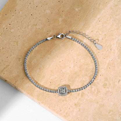 [Revel Jewelry]豪華絢爛なスクエア型バンケットブレスレット
