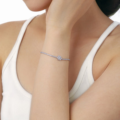 [Revel Jewelry]豪華絢爛なスクエア型バンケットブレスレット