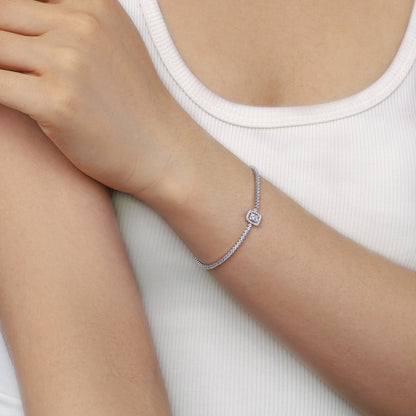 [Revel Jewelry]豪華絢爛なスクエア型バンケットブレスレット