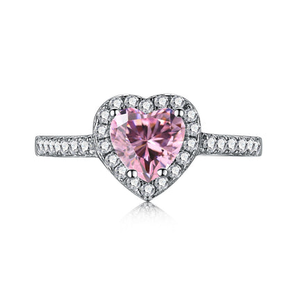 [Revel Jewelry]Eternity Splashy Romantic Heart Shape Lover Ring
