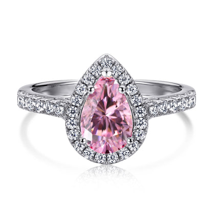[Revel Jewelry]1.0 Carat Luxurious Resplendent Water Drop Shape Wedding Ring