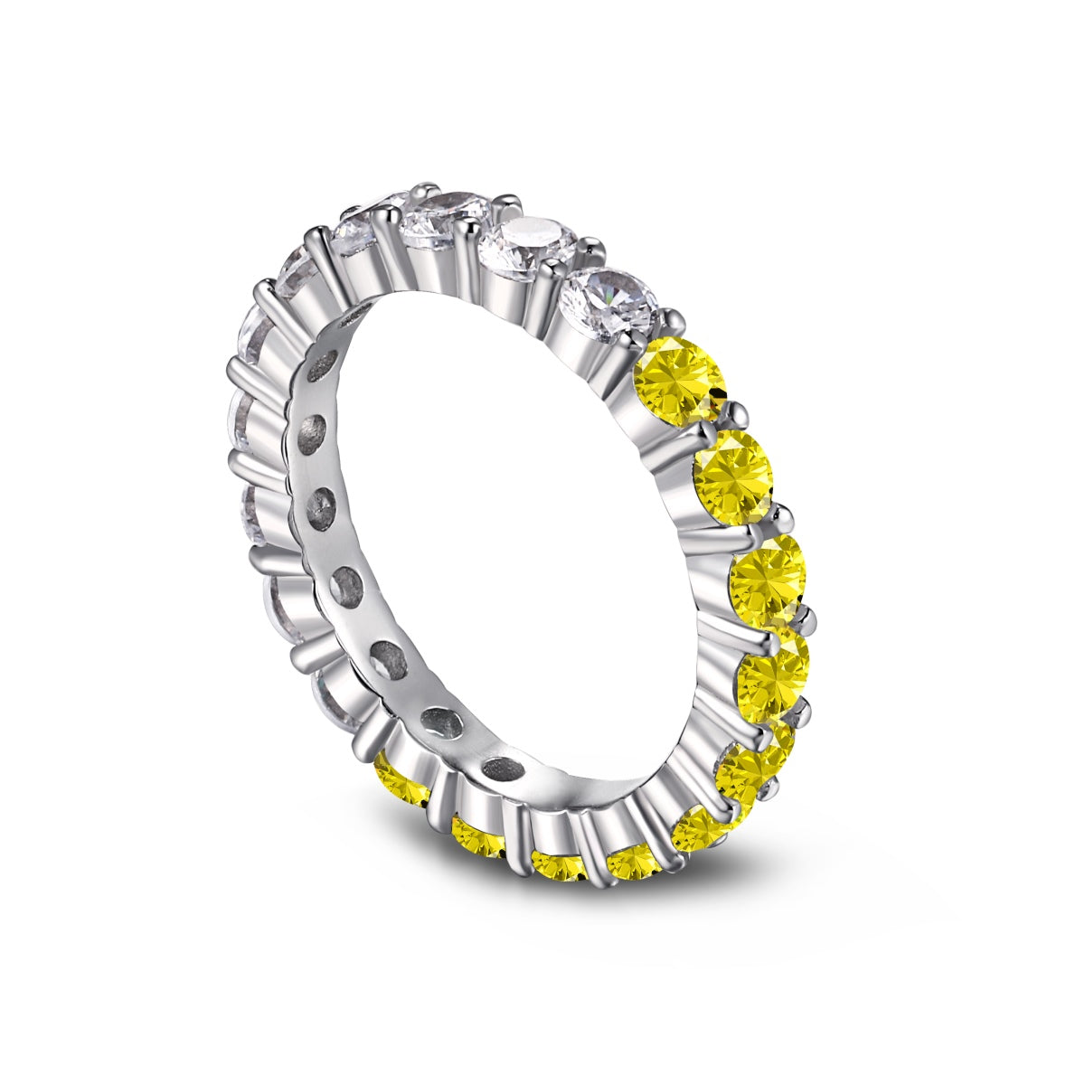 [Revel Jewelry]Sparkling Round Cut Tennis Ring