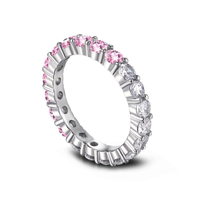 [Revel Jewelry]Sparkling Round Cut Tennis Ring