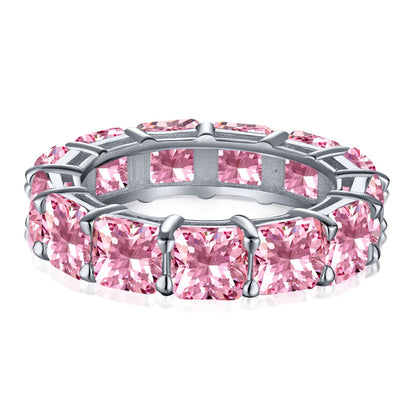[Revel Jewelry]Elegant Princess Cut Tennis Ring