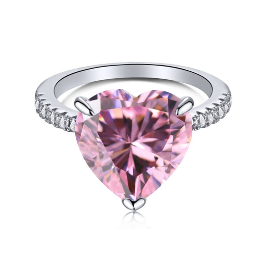 [Revel Jewelry]6.0 Carat Luxurious Sparkling Romantic Heart Cut Lover Ring