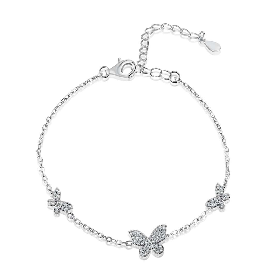[Revel Jewelry]Delicate Butterfly Pendant Bracelet