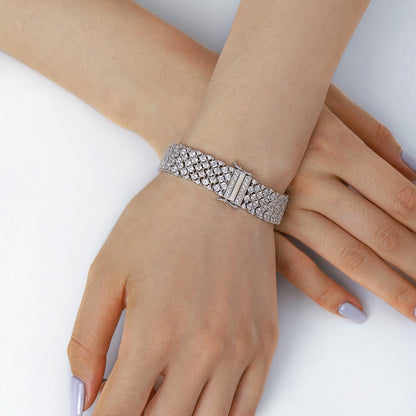 [Revel Jewelry]華やかなエレガントなラウンドカットパーティーブレスレット