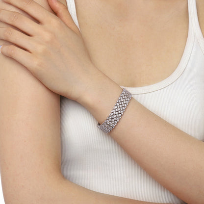 [Revel Jewelry]華やかなエレガントなラウンドカットパーティーブレスレット
