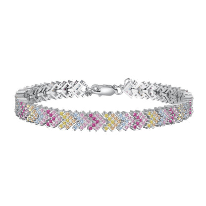 [Revel Jewelry]華やかな輝きのラウンドカットパーティブレスレット