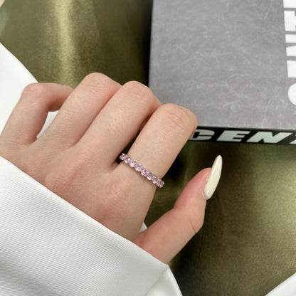 [Revel Jewelry]Sparkling Round Cut Tennis Ring