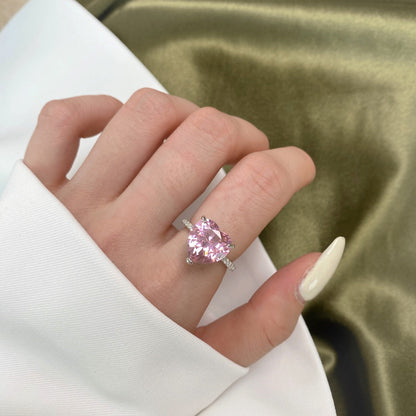 [Revel Jewelry]6.0 Carat Luxurious Sparkling Romantic Heart Cut Lover Ring