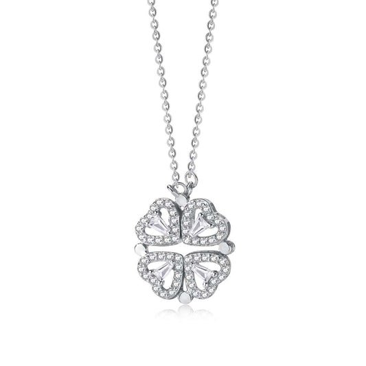 [Revel Jewelry]Ornate Heart Cut Flower Shape Necklace