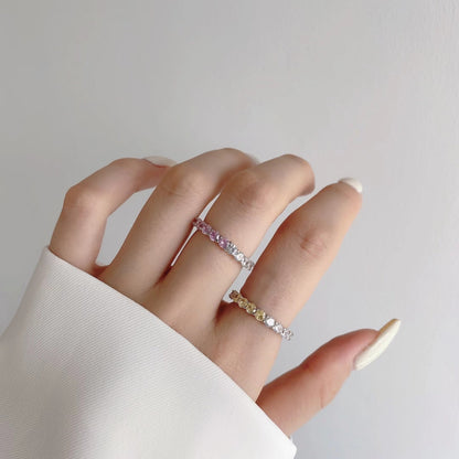 [Revel Jewelry]Sparkling Round Cut Tennis Ring