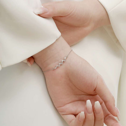 [Revel Jewelry]Elegant Wheat Leaves Shape Bracelet