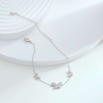 [Revel Jewelry]Delicate Butterfly Pendant Bracelet