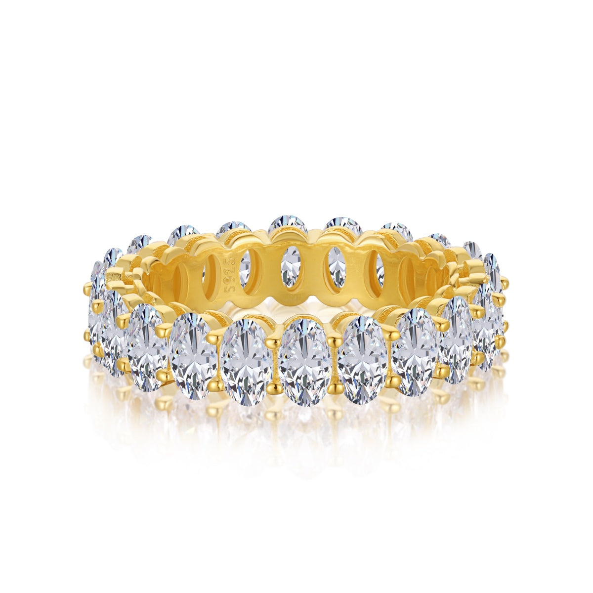 [Revel Jewelry]Ornate Oval Cut Tennis Ring