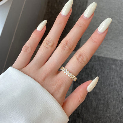 [Revel Jewelry]Ornate Oval Cut Tennis Ring