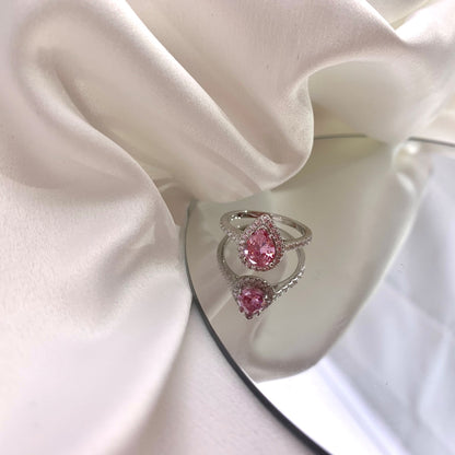 [Revel Jewelry]1.0 Carat Luxurious Resplendent Water Drop Shape Wedding Ring