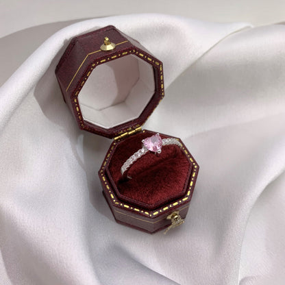 [Revel Jewelry]0.5 Carat CaratEternity Charming Heart Shape Lover Ring