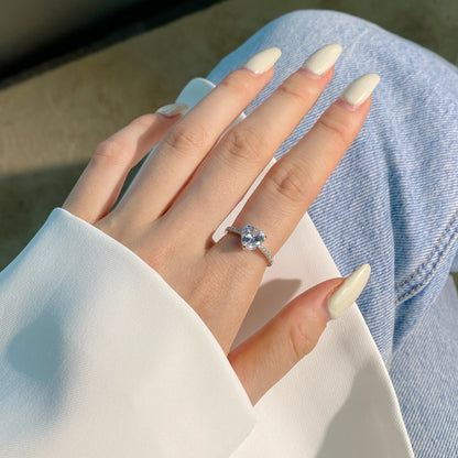 [Revel Jewelry]2.0 Carat Dazzling Lustrous Heart Cut Lover Ring