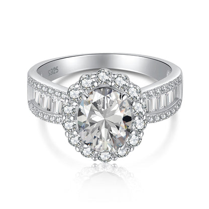 [Revel Jewelry]1.5 Carat Dazzling Charming Oval Cut Banquet Ring