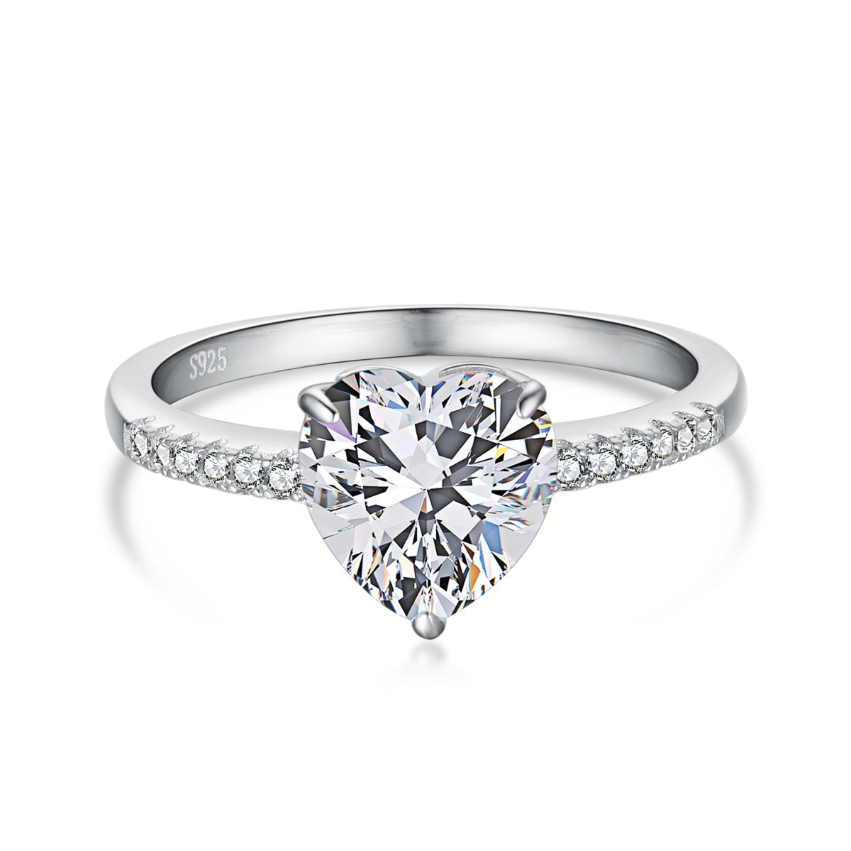 [Revel Jewelry]2.0 Carat Dazzling Lustrous Heart Cut Lover Ring