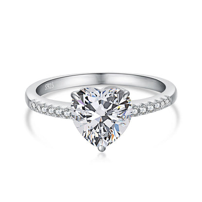 [Revel Jewelry]2.0 Carat Dazzling Lustrous Heart Cut Lover Ring