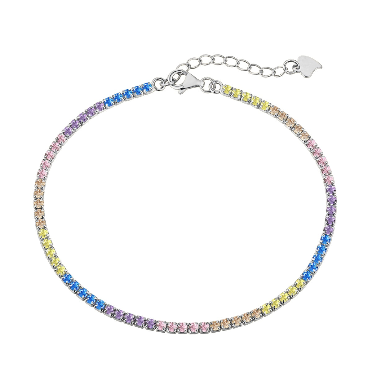 [Revel Jewelry]Glänzendes buntes Armband mit runden Steinen für den Alltag