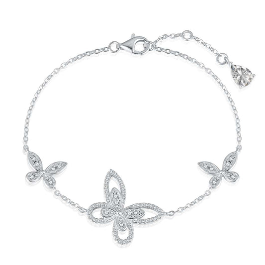 [Revel Jewelry]Delicate Butterfly Pendant Bracelet