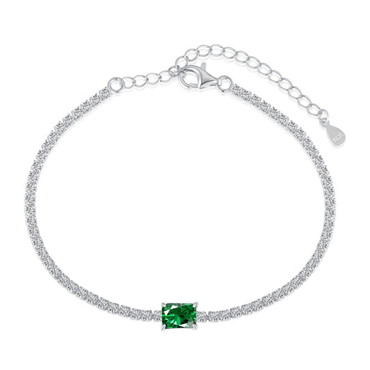 [Revel Jewelry]1.0 Carat Unique Emerald Cut Banquet Bracelet