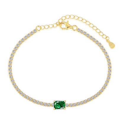 [Revel Jewelry]1.0 Carat Unique Emerald Cut Banquet Bracelet