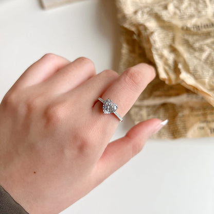 [Revel Jewelry]2.0 Carat Dazzling Lustrous Heart Cut Lover Ring