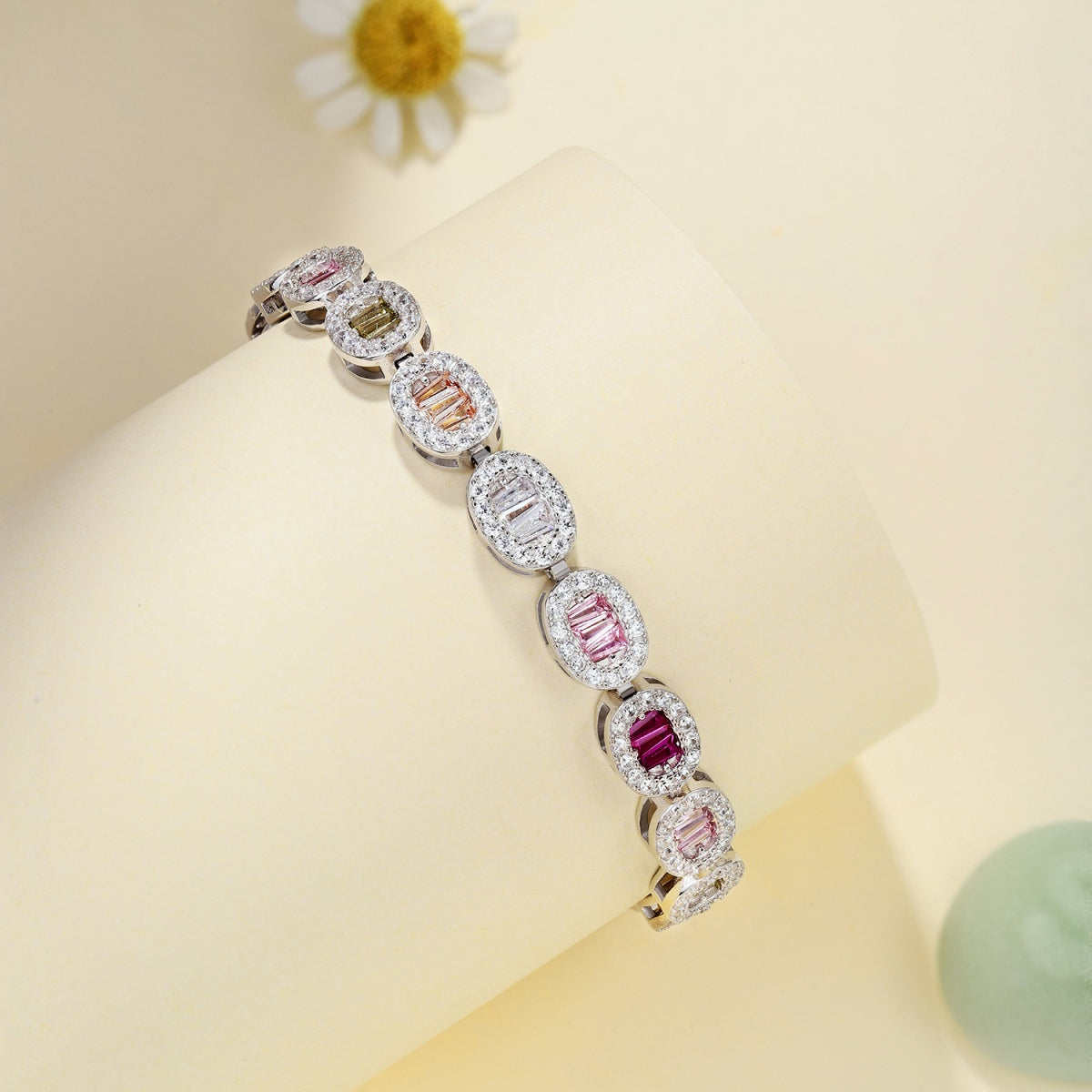 [Revel Jewelry] エメラルドカット装飾ブレスレット