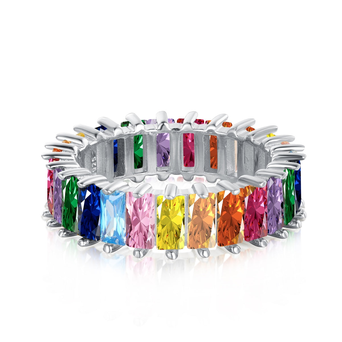 [Revel Jewelry]Unique Colorful Radiant Cut RIng