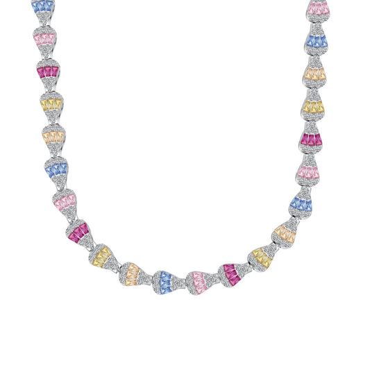 [Revel Jewelry]Radiant Colorful Rainbow Necklace