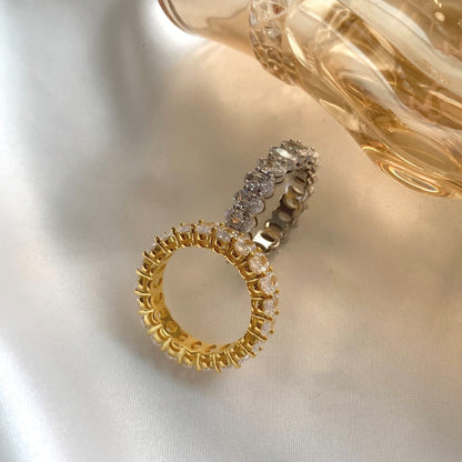 [Revel Jewelry]Ornate Oval Cut Tennis Ring