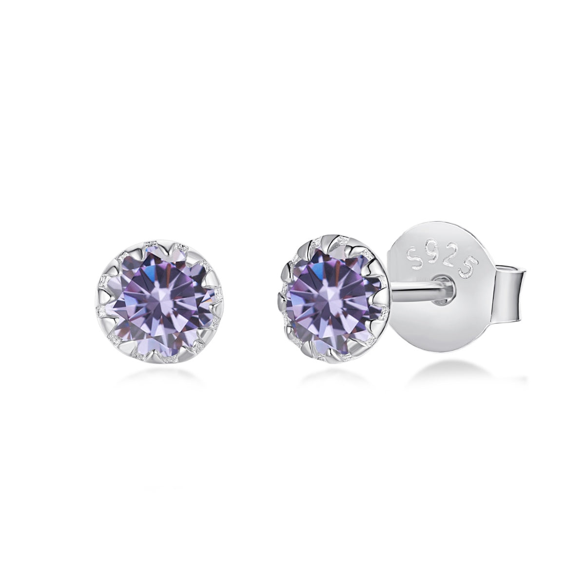 [Revel Jewelry]Sparkling Colorful Round Shape Earrings