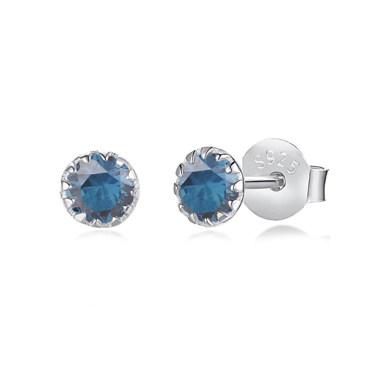 [Revel Jewelry]Sparkling Colorful Round Shape Earrings
