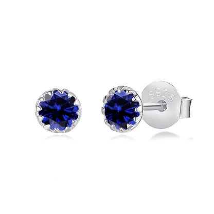 [Revel Jewelry]Sparkling Colorful Round Shape Earrings