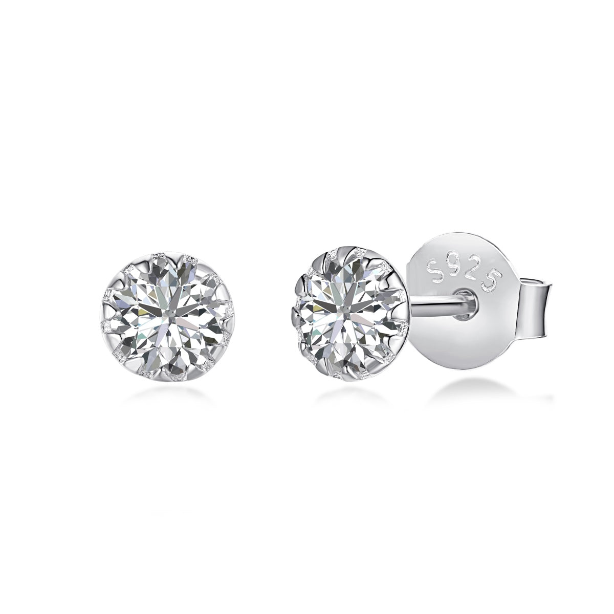 [Revel Jewelry]Sparkling Colorful Round Shape Earrings
